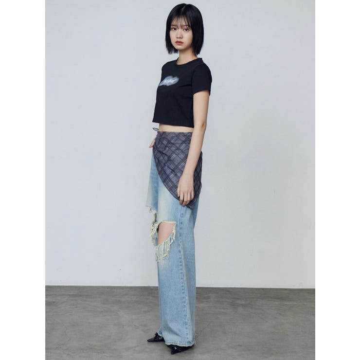 スプレーロゴミニマルTシャツ | EMODA | 詳細画像26 