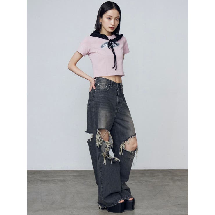 スプレーロゴミニマルTシャツ | EMODA | 詳細画像6 