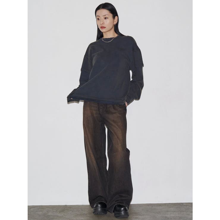 【VEQUM】LAYERED OVER LONG SLEEVE T SHIRT | EMODA | 詳細画像15 