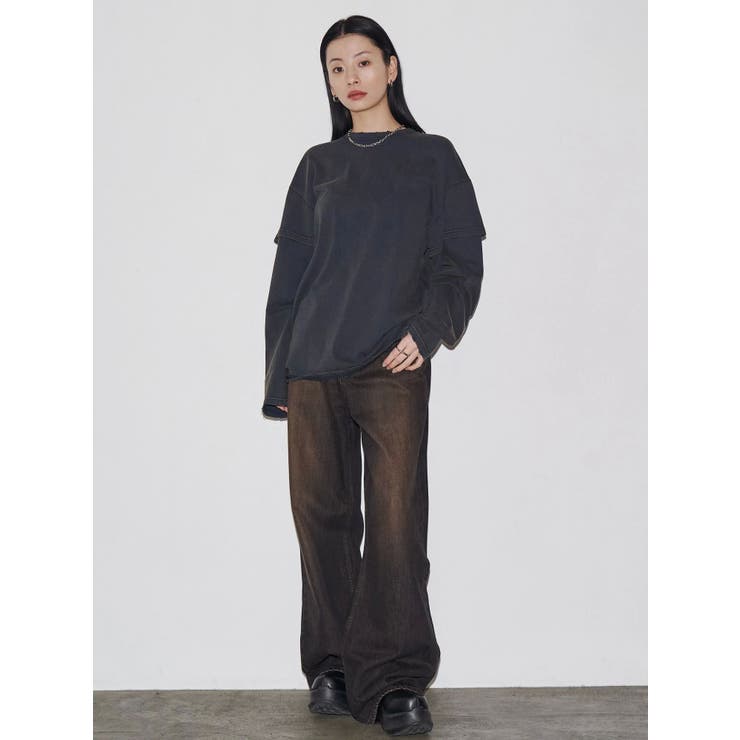 【VEQUM】LAYERED OVER LONG SLEEVE T SHIRT | EMODA | 詳細画像16 