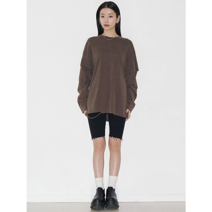 【VEQUM】LAYERED OVER LONG SLEEVE T SHIRT | EMODA | 詳細画像21 