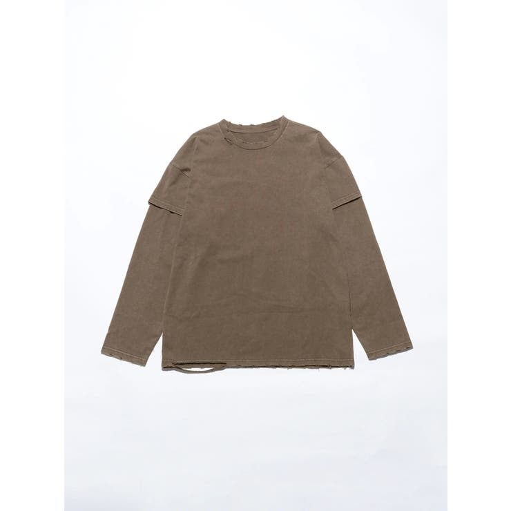 【VEQUM】LAYERED OVER LONG SLEEVE T SHIRT | EMODA | 詳細画像25 