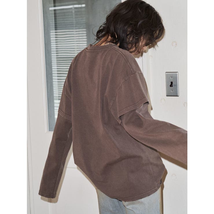 【VEQUM】LAYERED OVER LONG SLEEVE T SHIRT | EMODA | 詳細画像4 