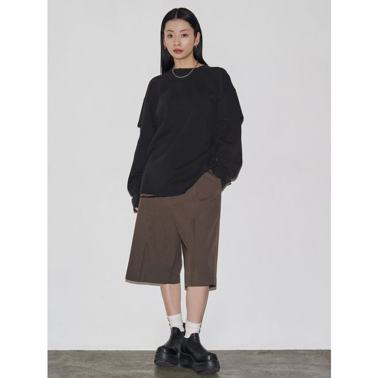 【VEQUM】LAYERED OVER LONG SLEEVE T SHIRT | EMODA | 詳細画像9 