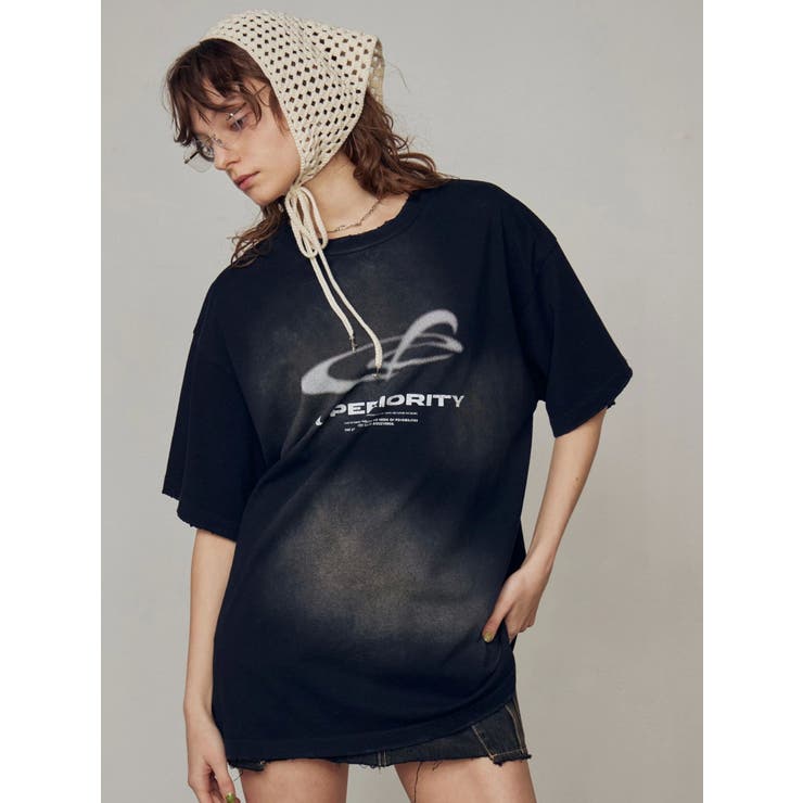 ロゴグラデーションミニマルTシャツ[品番：MKSW0063863]｜EMODA