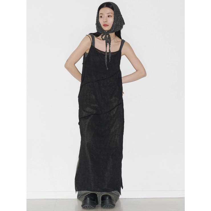 VEQUM】CHAMBRAY SHEER MAXI ONE PIECE[品番：MKSW0064606