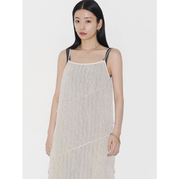 VEQUM】CHAMBRAY SHEER MAXI ONE PIECE[品番：MKSW0064606