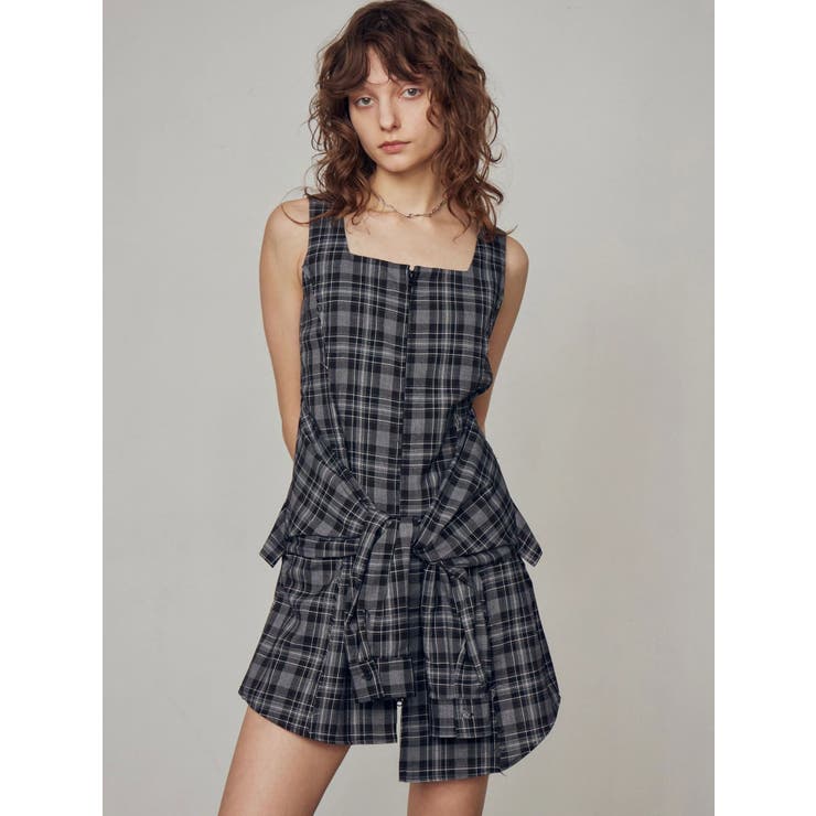 グレー | ラップスリーブミニワンピース | EMODA