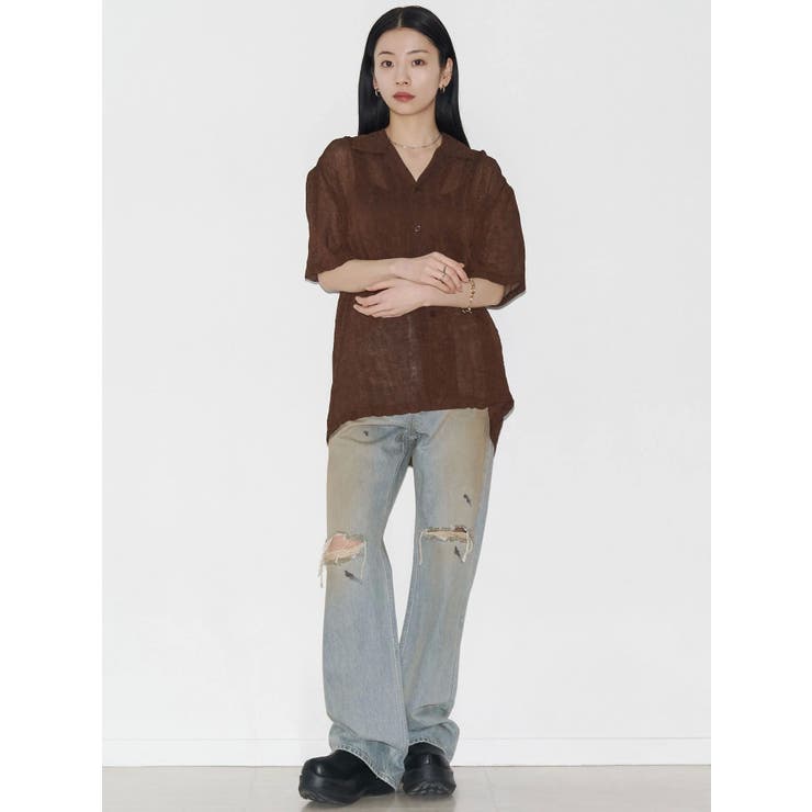 【VEQUM】SHEER BOXY SHIRT | EMODA | 詳細画像13 