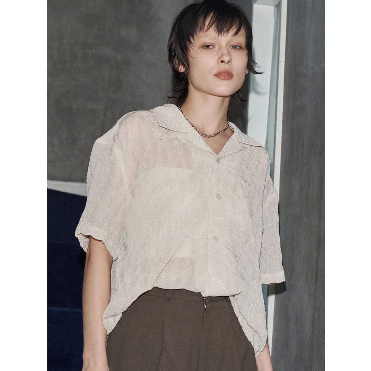 【VEQUM】SHEER BOXY SHIRT | EMODA | 詳細画像3 