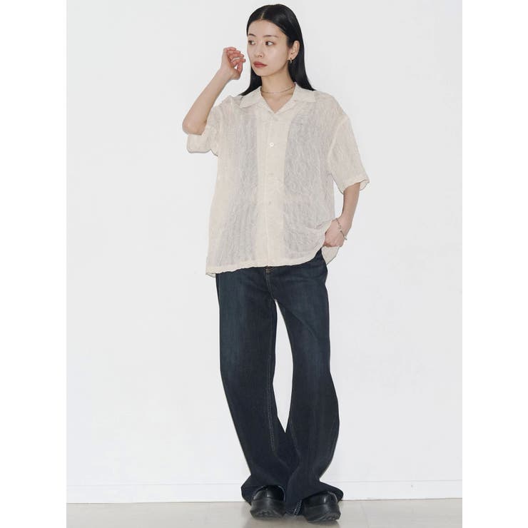 【VEQUM】SHEER BOXY SHIRT | EMODA | 詳細画像8 