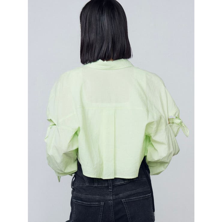 ノットスリーブオーバーシャツ | EMODA | 詳細画像14 