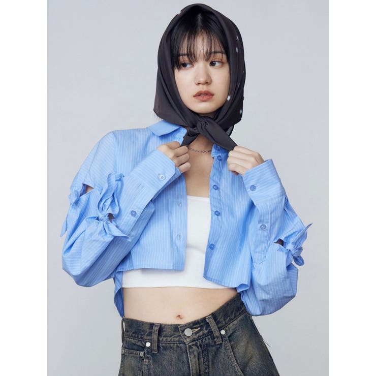 ノットスリーブオーバーシャツ | EMODA | 詳細画像2 