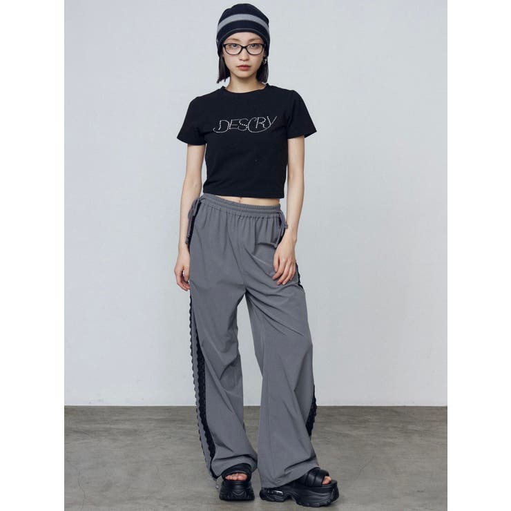 aclent レースパンツ　アクレント moussy emoda sly ザラ サイドレースナイロンパンツ[品番：MKSW0064758]｜EMODA（エモダ