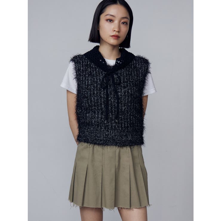 リブワイドプリーツスカート | EMODA | 詳細画像16 