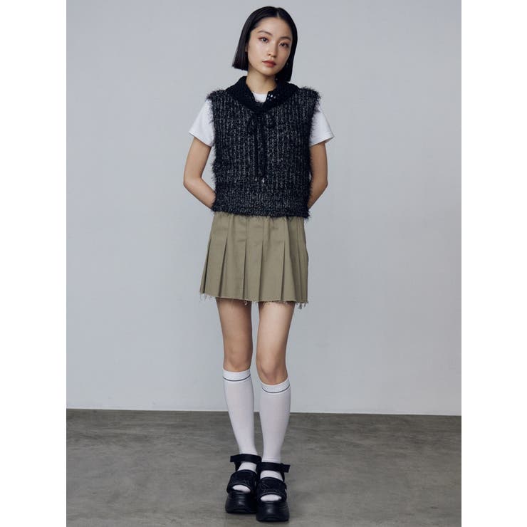 リブワイドプリーツスカート | EMODA | 詳細画像18 