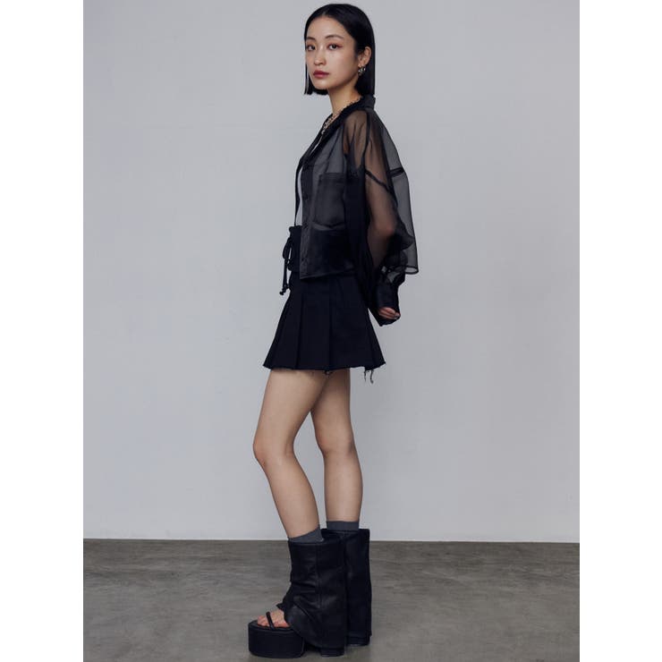 リブワイドプリーツスカート | EMODA | 詳細画像22 