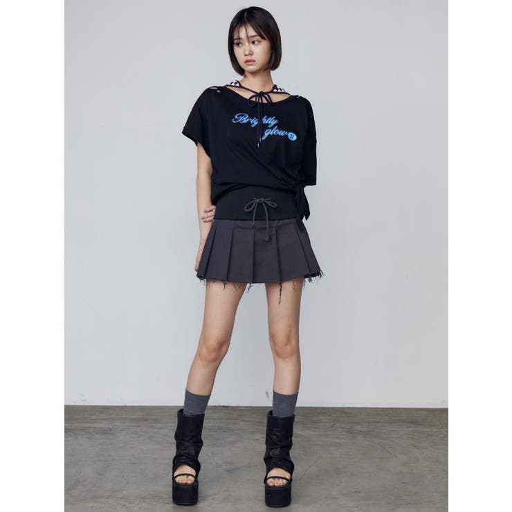 リブワイドプリーツスカート | EMODA | 詳細画像24 