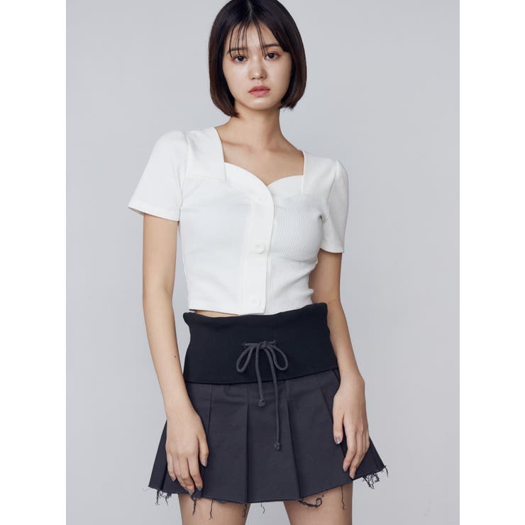 リブワイドプリーツスカート | EMODA | 詳細画像27 