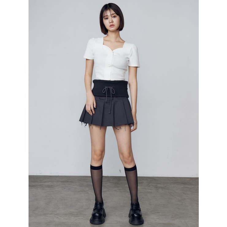 リブワイドプリーツスカート | EMODA | 詳細画像28 