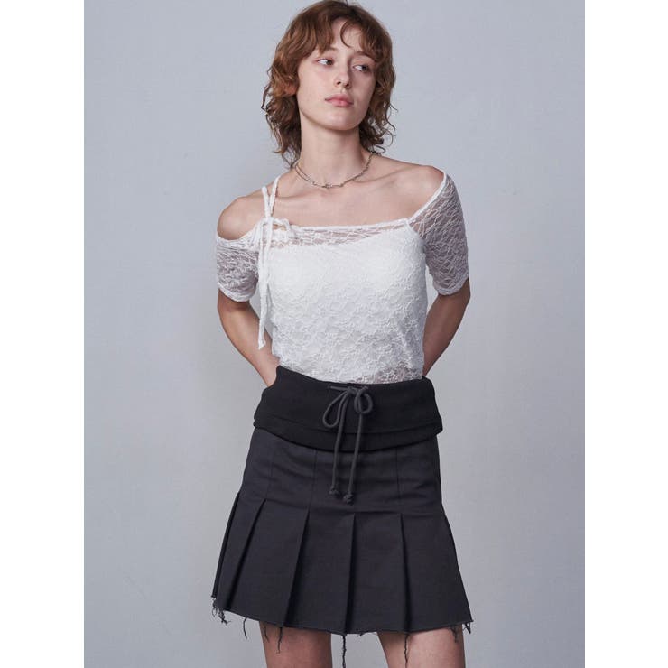 リブワイドプリーツスカート | EMODA | 詳細画像32 