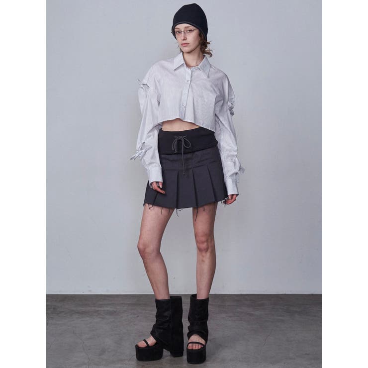 リブワイドプリーツスカート | EMODA | 詳細画像35 