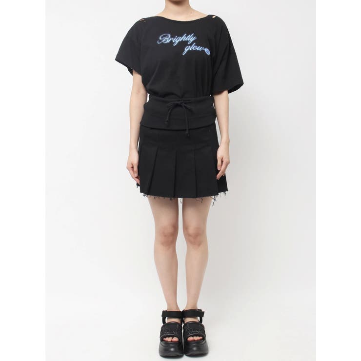 リブワイドプリーツスカート | EMODA | 詳細画像45 