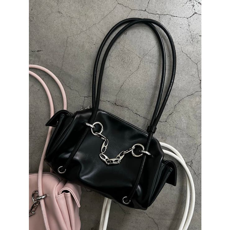 ブラック | ロングハンドルチェーンバッグ | EMODA