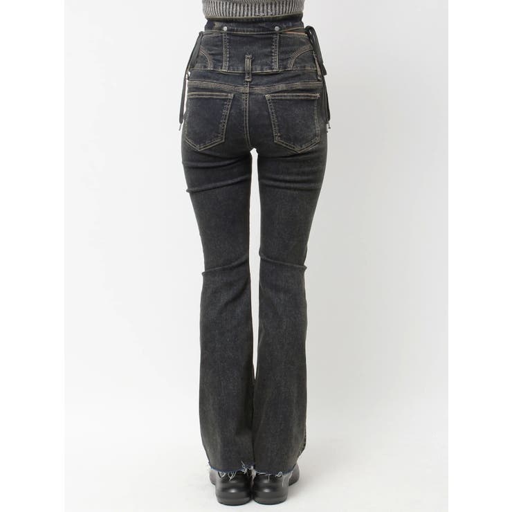 サイドオープンハイウエストフレアパギンス | EMODA | 詳細画像42 