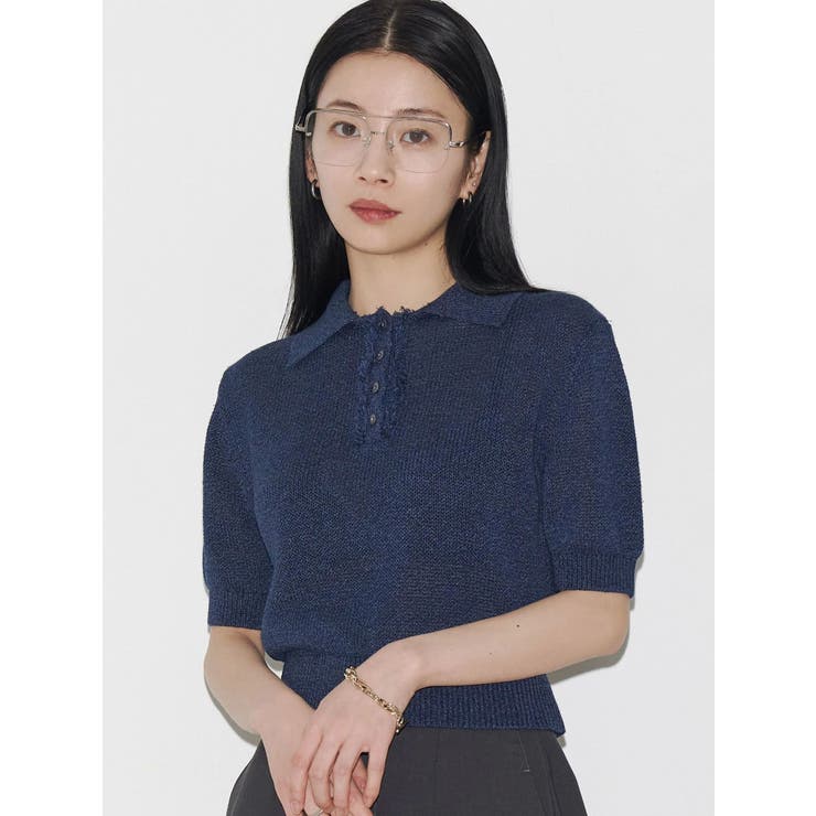 【VEQUM】SHEER DRY POLO KNIT | EMODA | 詳細画像12 