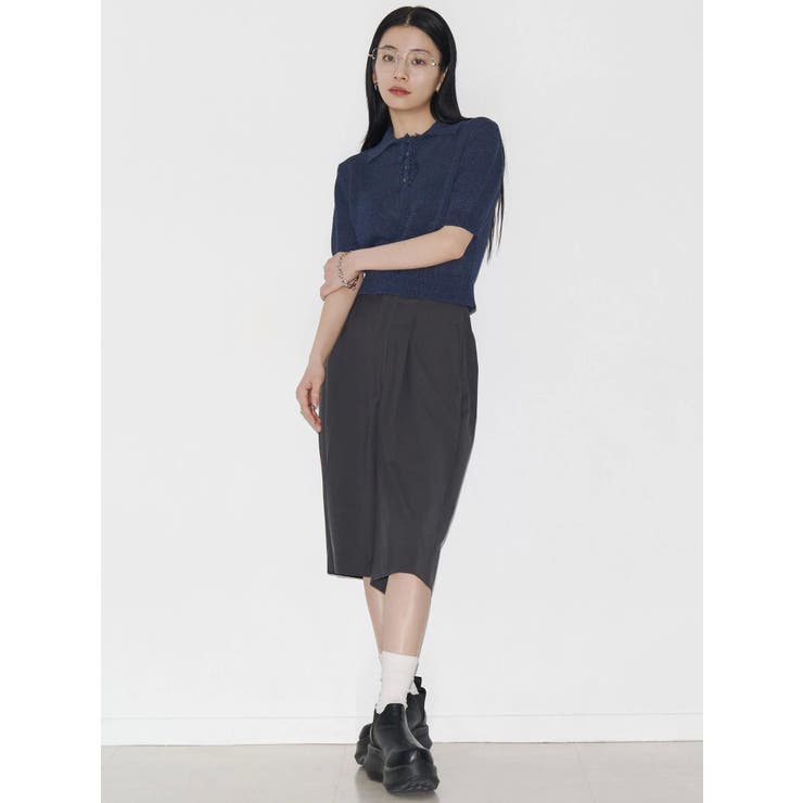 【VEQUM】SHEER DRY POLO KNIT | EMODA | 詳細画像14 