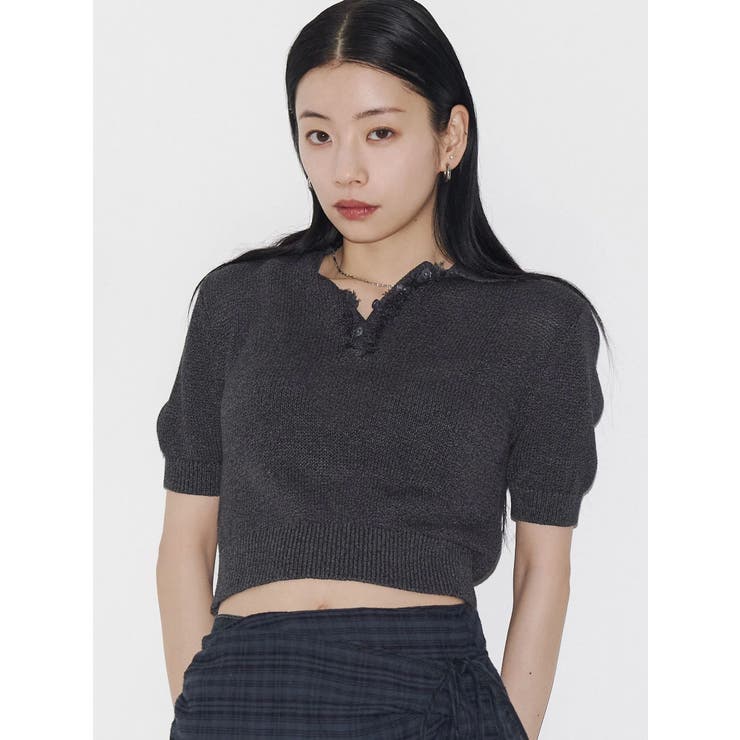 【VEQUM】SHEER DRY POLO KNIT | EMODA | 詳細画像15 