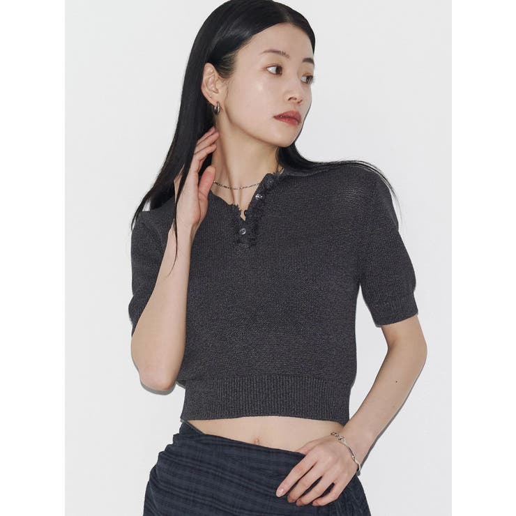 【VEQUM】SHEER DRY POLO KNIT | EMODA | 詳細画像16 