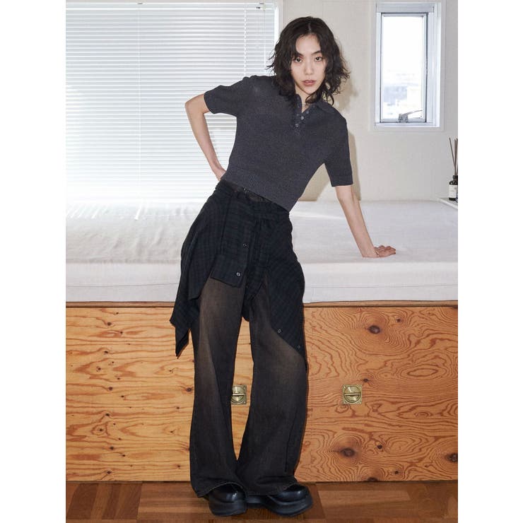 【VEQUM】SHEER DRY POLO KNIT | EMODA | 詳細画像6 