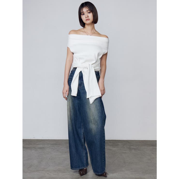リボンオフショルダートップ | EMODA | 詳細画像10 