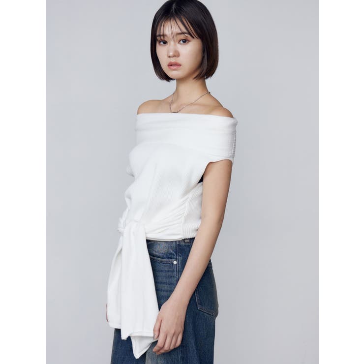 リボンオフショルダートップ | EMODA | 詳細画像9 