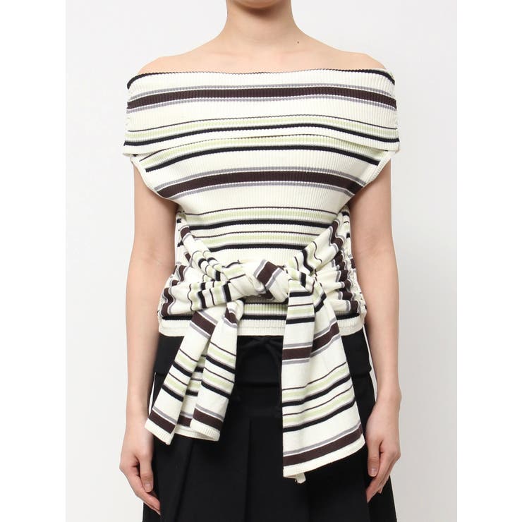 ライトミックス | リボンオフショルダートップ | EMODA