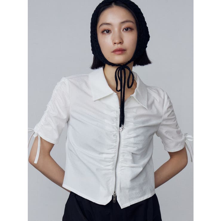 ギャザージップシャツトップ | EMODA | 詳細画像17 