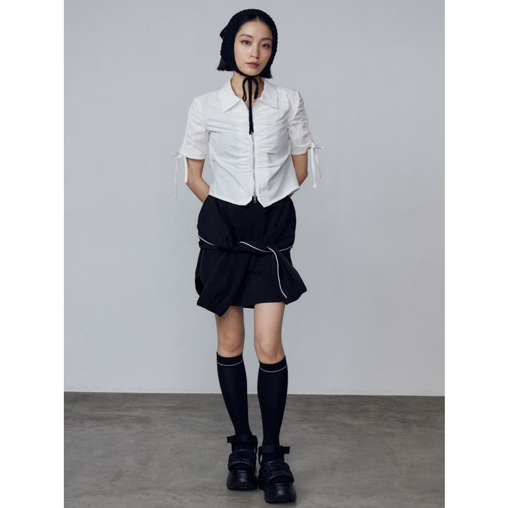 ギャザージップシャツトップ | EMODA | 詳細画像19 