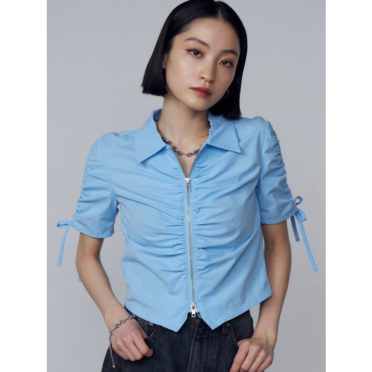 ギャザージップシャツトップ | EMODA | 詳細画像21 