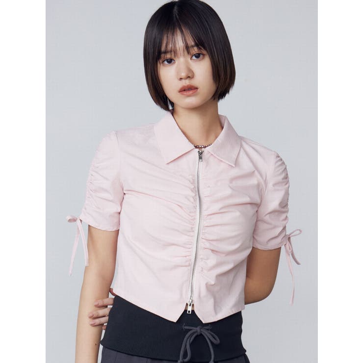 ギャザージップシャツトップ | EMODA | 詳細画像25 
