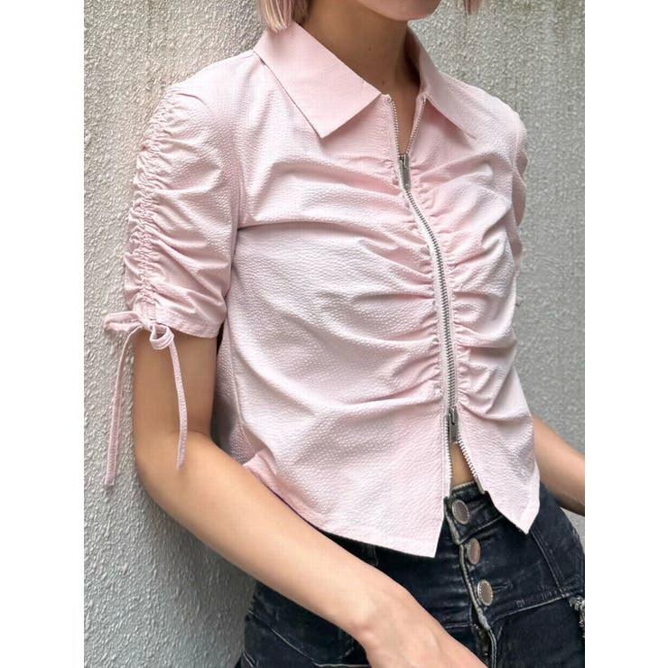 ギャザージップシャツトップ | EMODA | 詳細画像31 