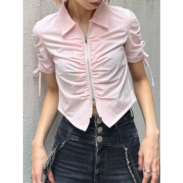 ギャザージップシャツトップ | EMODA | 詳細画像32 