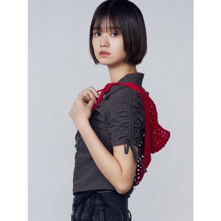 ギャザージップシャツトップ | EMODA | 詳細画像9 