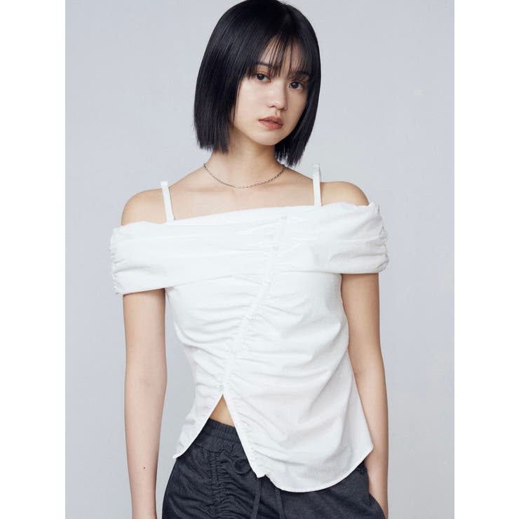 オフショルダーボタントップ | EMODA | 詳細画像28 