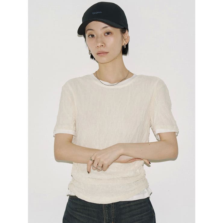 【VEQUM】WRINCLE LAYEREED TOPS | EMODA | 詳細画像13 