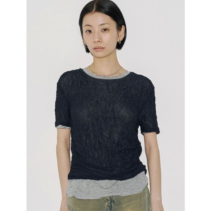【VEQUM】WRINCLE LAYEREED TOPS | EMODA | 詳細画像17 