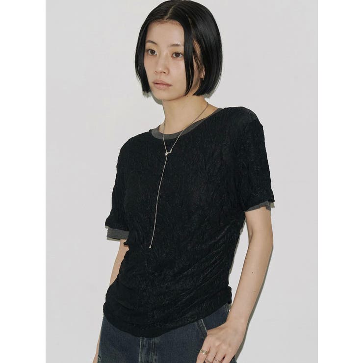 【VEQUM】WRINCLE LAYEREED TOPS | EMODA | 詳細画像2 