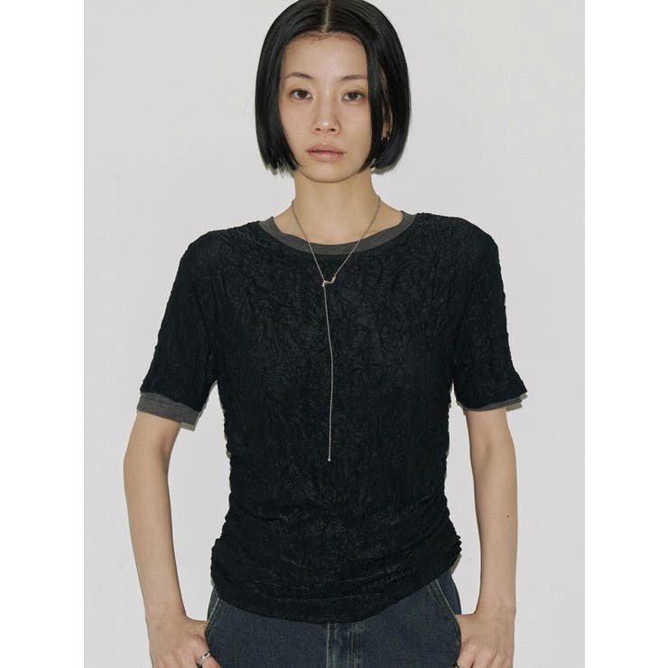 【VEQUM】WRINCLE LAYEREED TOPS | EMODA | 詳細画像3 