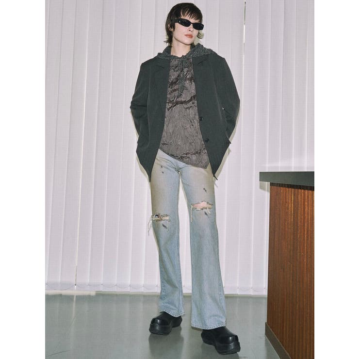【VEQUM】CRASH WRINKLE TOPS | EMODA | 詳細画像9 
